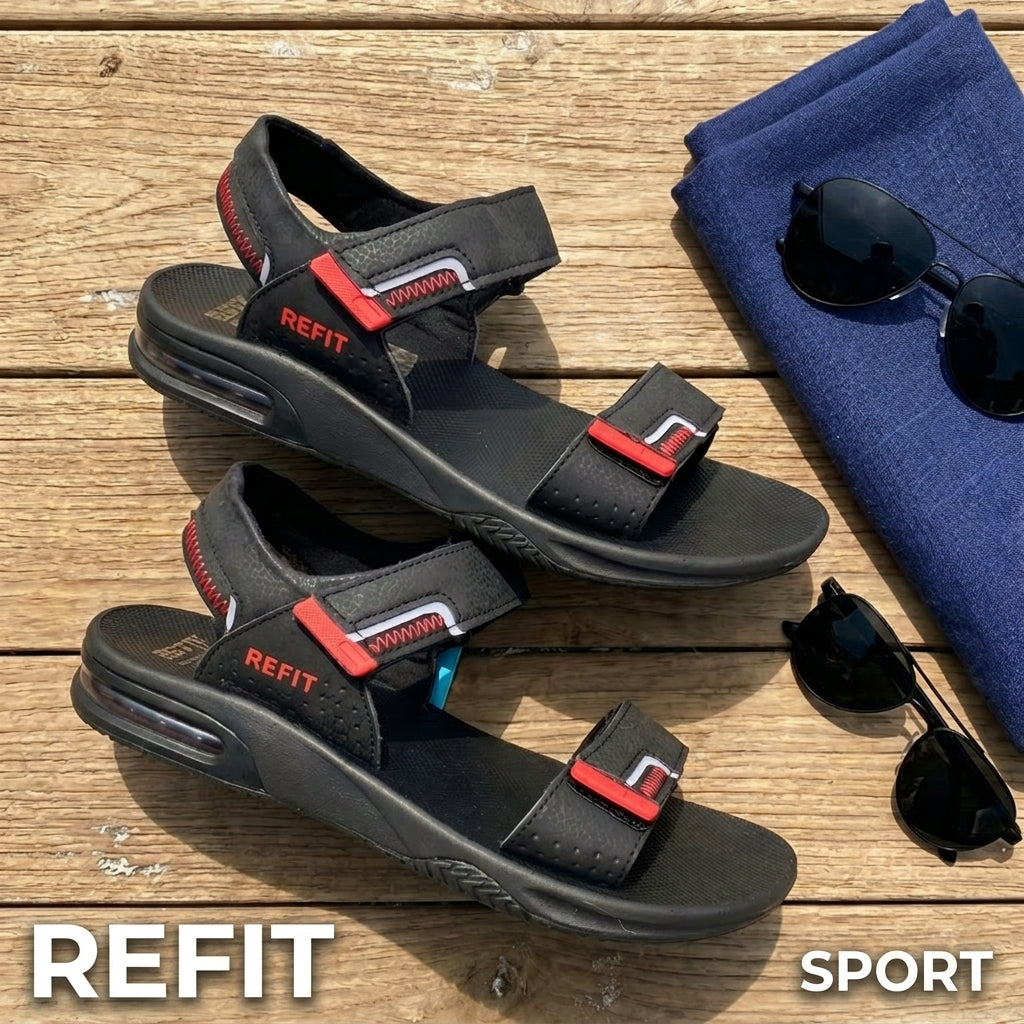 REFIT Men's Sandals RE7 BLACK / REED