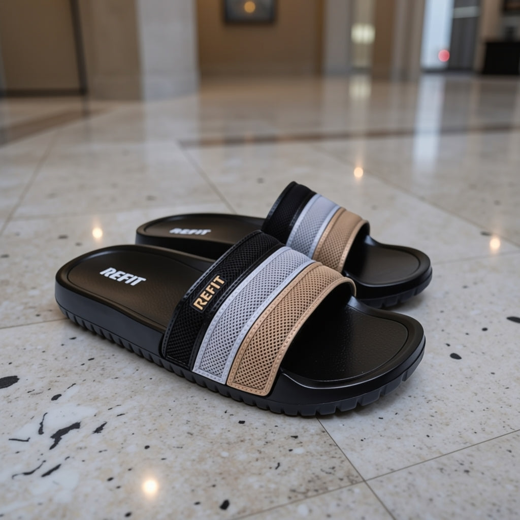 refit  Slide RE 446  /Beige & Marron clair