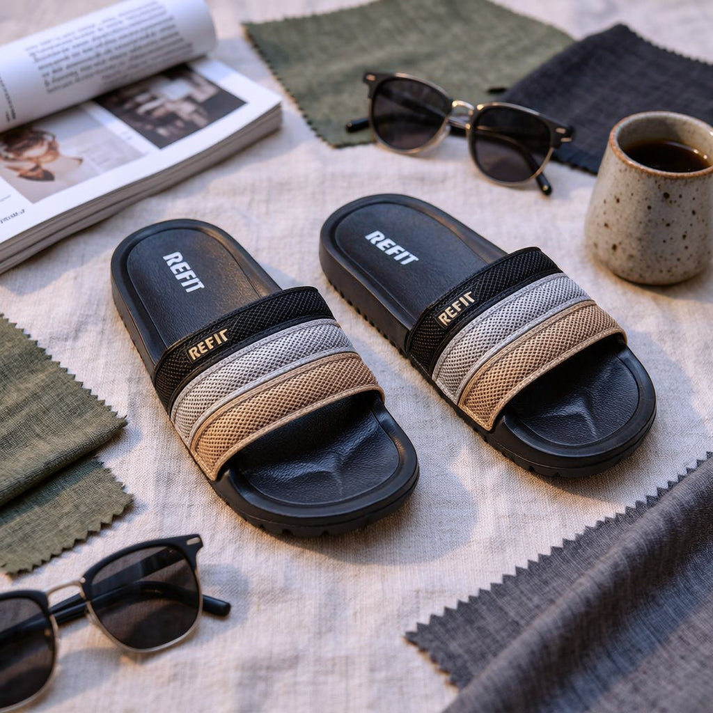 refit  Slide RE 446  /Beige & Marron clair