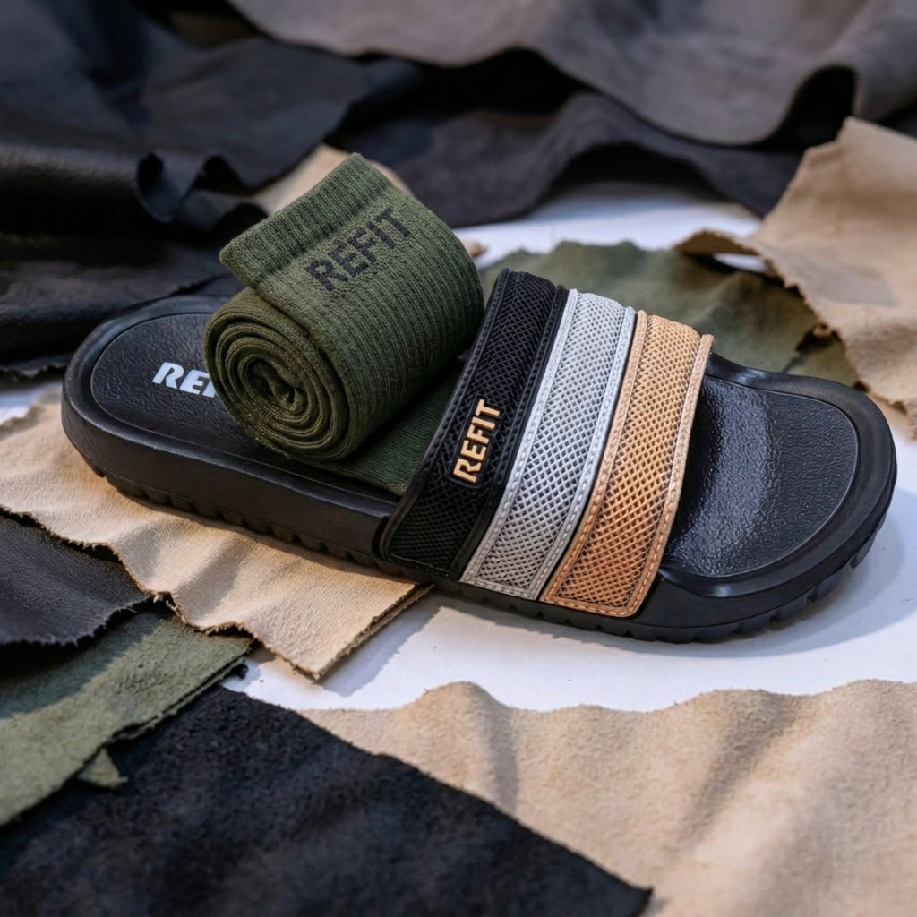 refit  Slide RE 446  /Beige & Marron clair