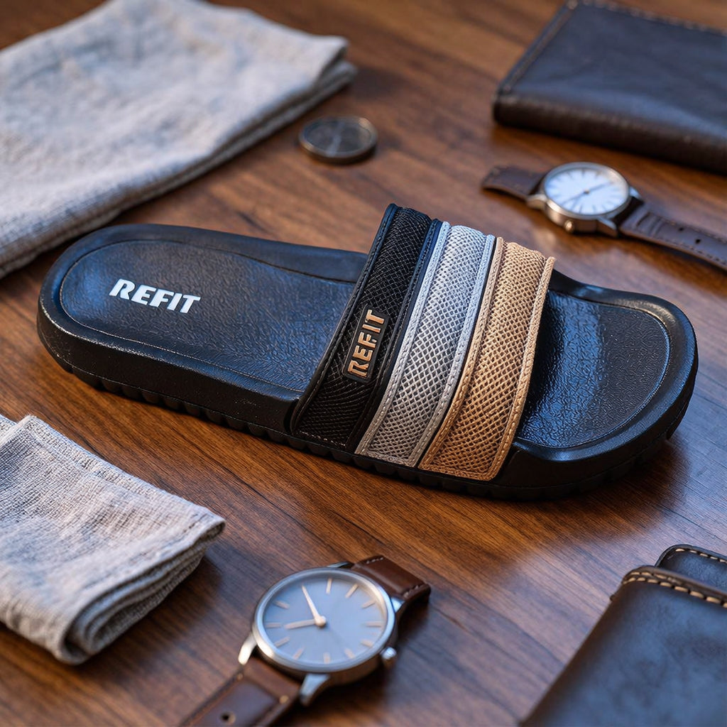 refit  Slide RE 446  /Beige & Marron clair